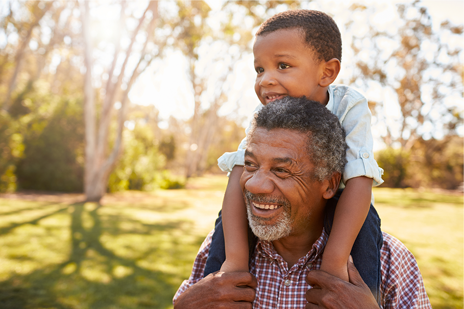 Grandfather and grandson